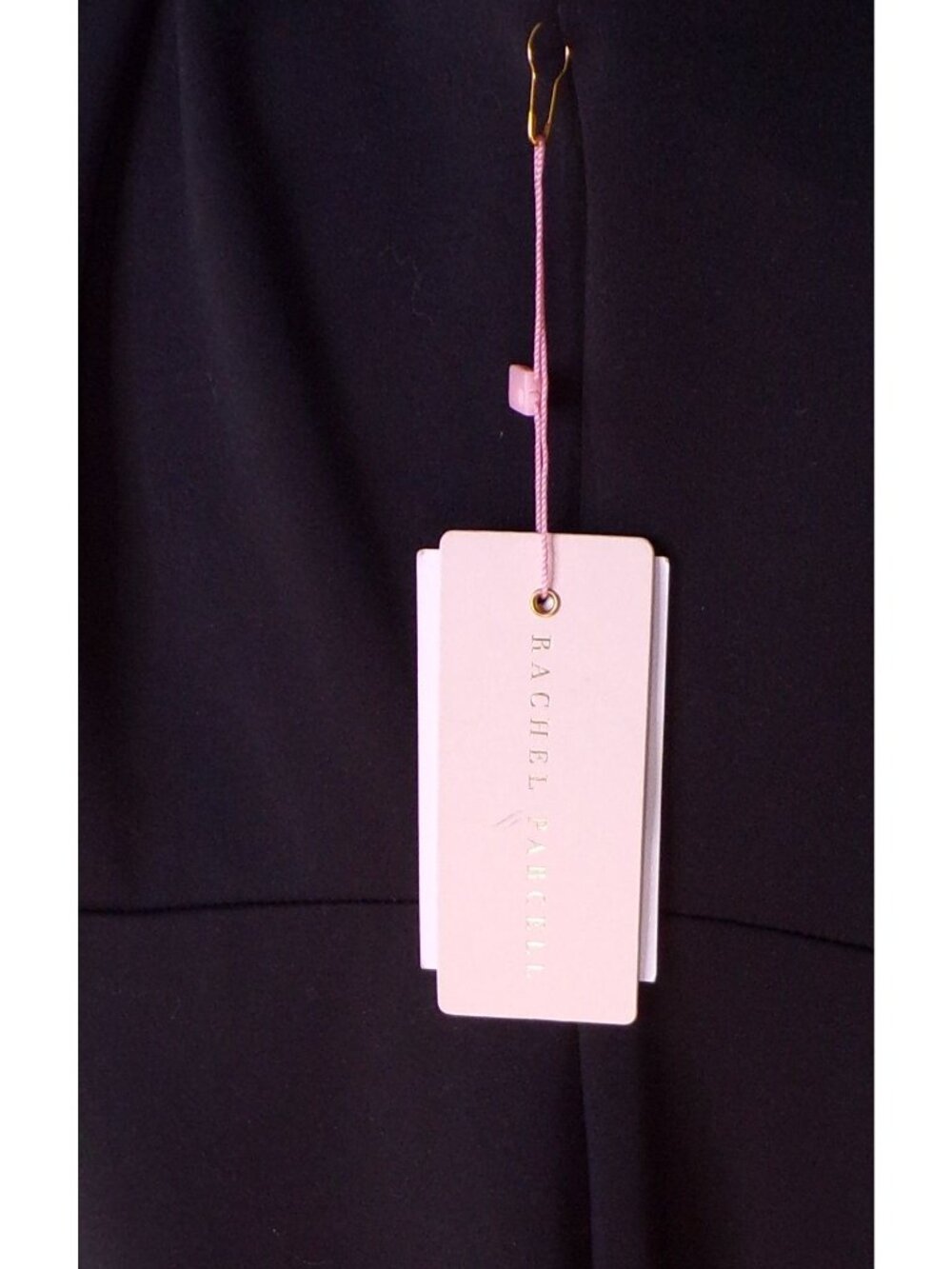 🆕 RACHEL PARCELL Ruffle Hem Scuba Asymmetric Dress Black X-Small - Picture 11 of 11